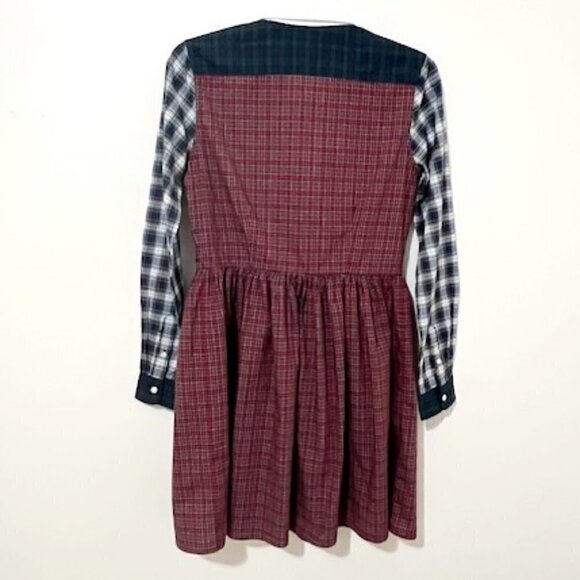 Polo Ralph Lauren Girl's Plaid Button Down Dress Red Blue Green - Picture 3 of 4